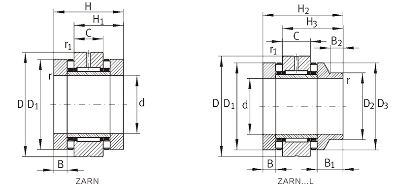ZARN系列絲杠支撐軸承(圖1) ZARN系列絲杠支撐軸承(圖1)